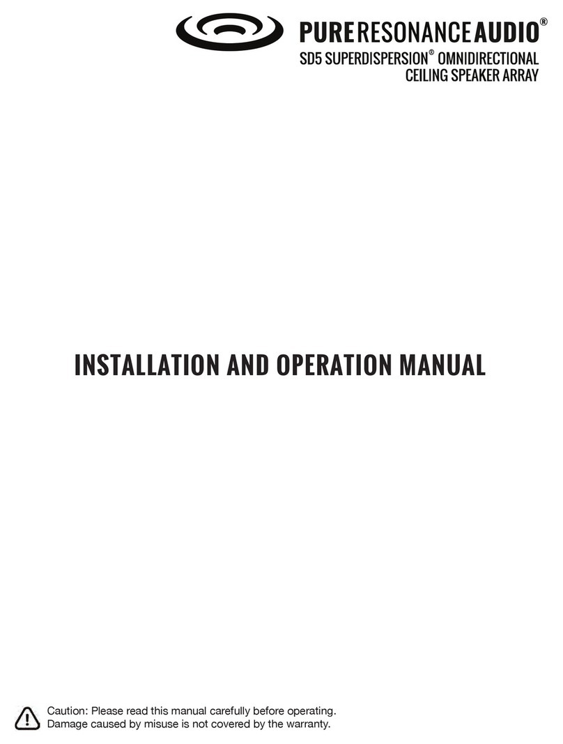 Pure Resonance Audio SD5 SuperDispersion Installation and operation manual Pure Resonance Audio SD5 SuperDispersion Installation and operation manual