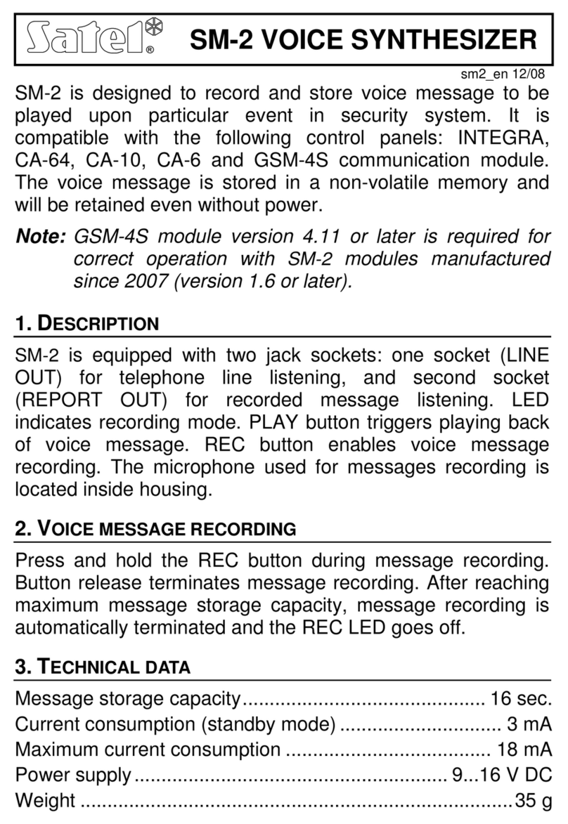 Satel SM-2 quick start guide