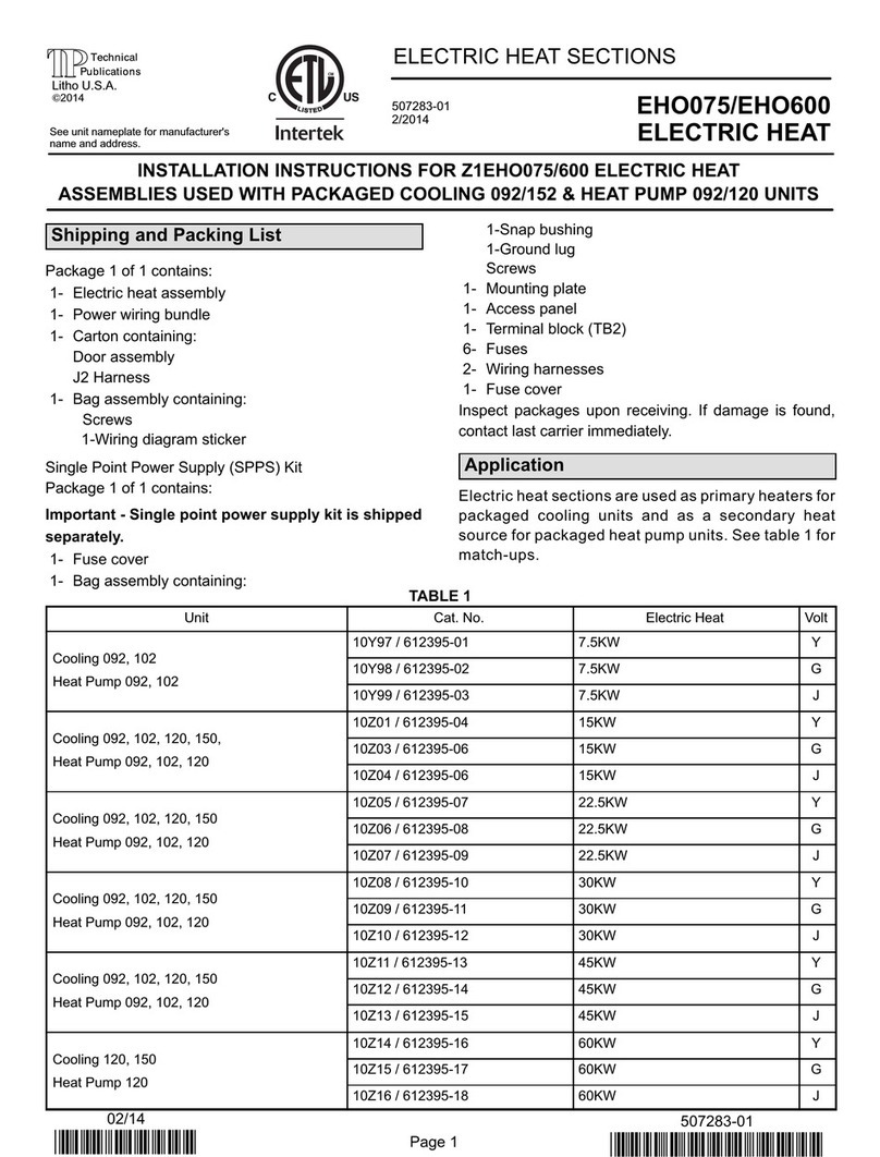 ALLIED COMMERCIAL EHO600 installation instructions ALLIED COMMERCIAL EHO600 installation instructions
