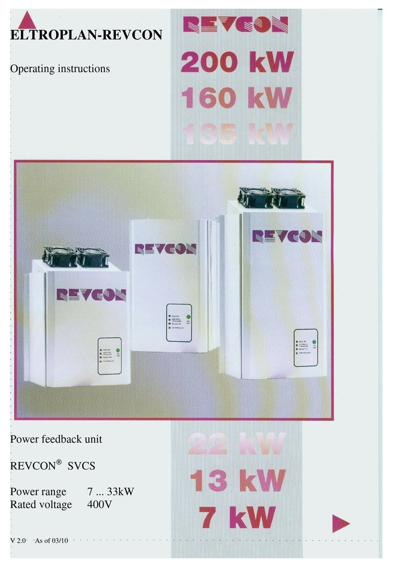 Eltroplan REVCON SVCS Series operating instructions