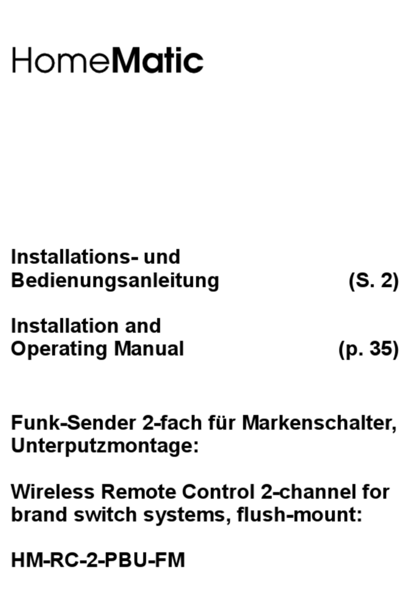 HomeMatic HM-RC-2-PBU-FM Installation and operating manual