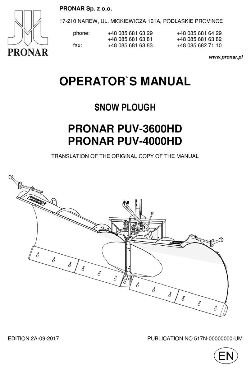 PRONAR PUV-3600HD Operator's manual