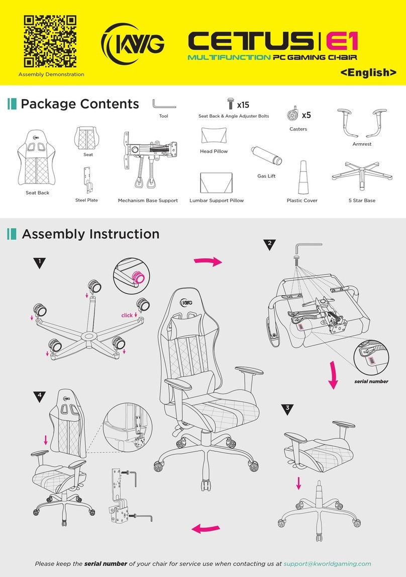 Kworld Gaming CETUS E1 Assembly instruction Kworld Gaming CETUS E1 Assembly instruction