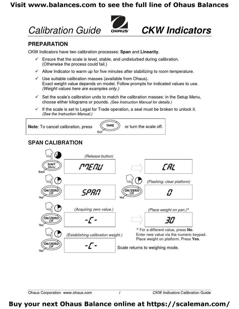 OHAUS CKW Use and care manual OHAUS CKW Use and care manual