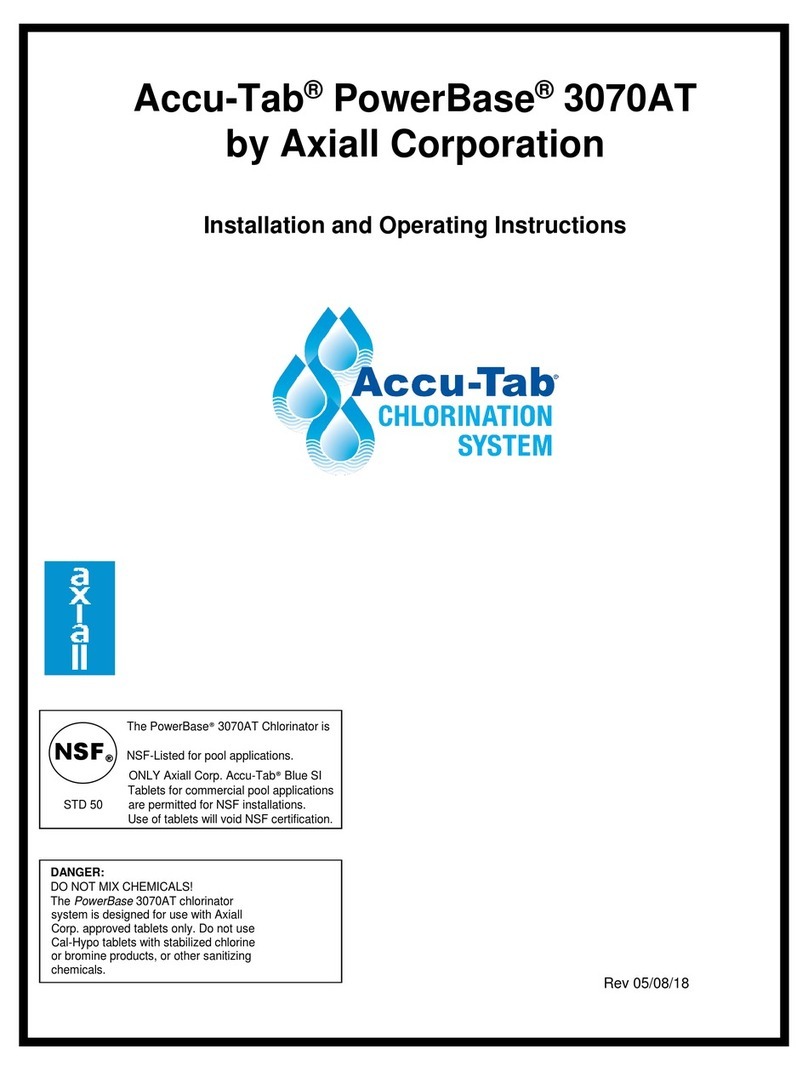Axiall Accu-Tab PowerBase 3070AT Installation and operating instructions