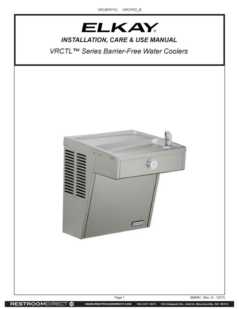 Elkay VRCTL Series Installation, care & use manual