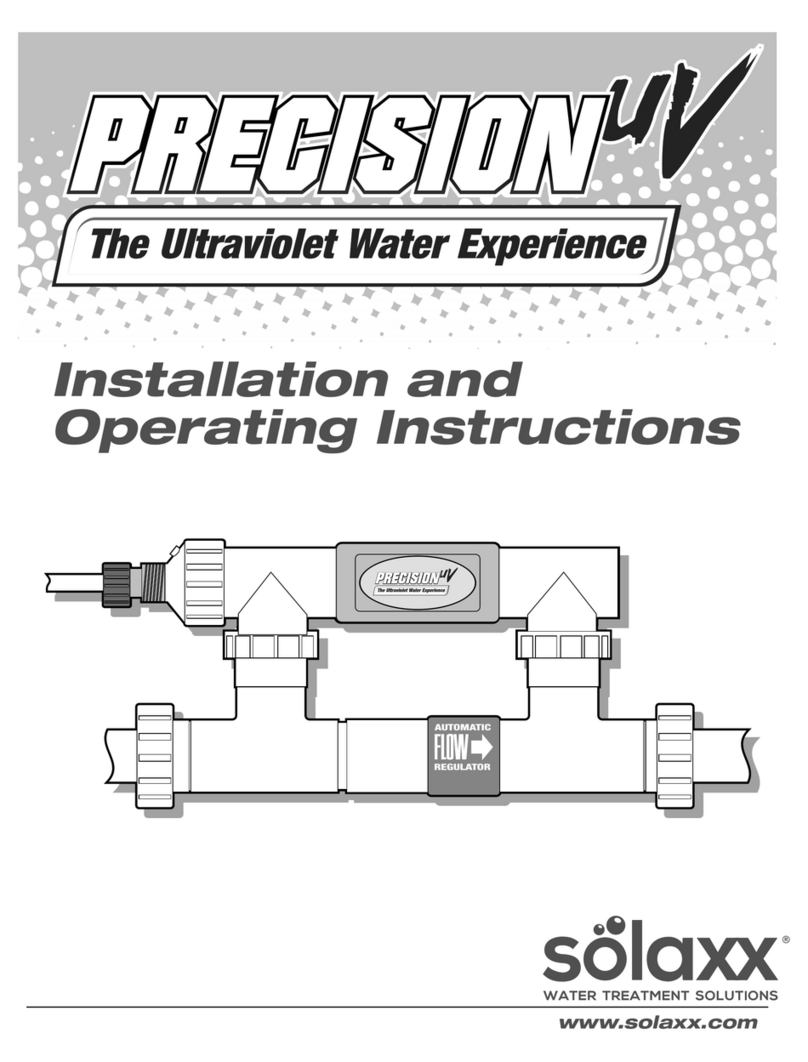 Solaxx Precision UV Installation and operating instructions