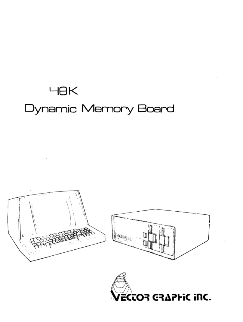 Vector Graphic 48K Dynamic Memory Board User manual