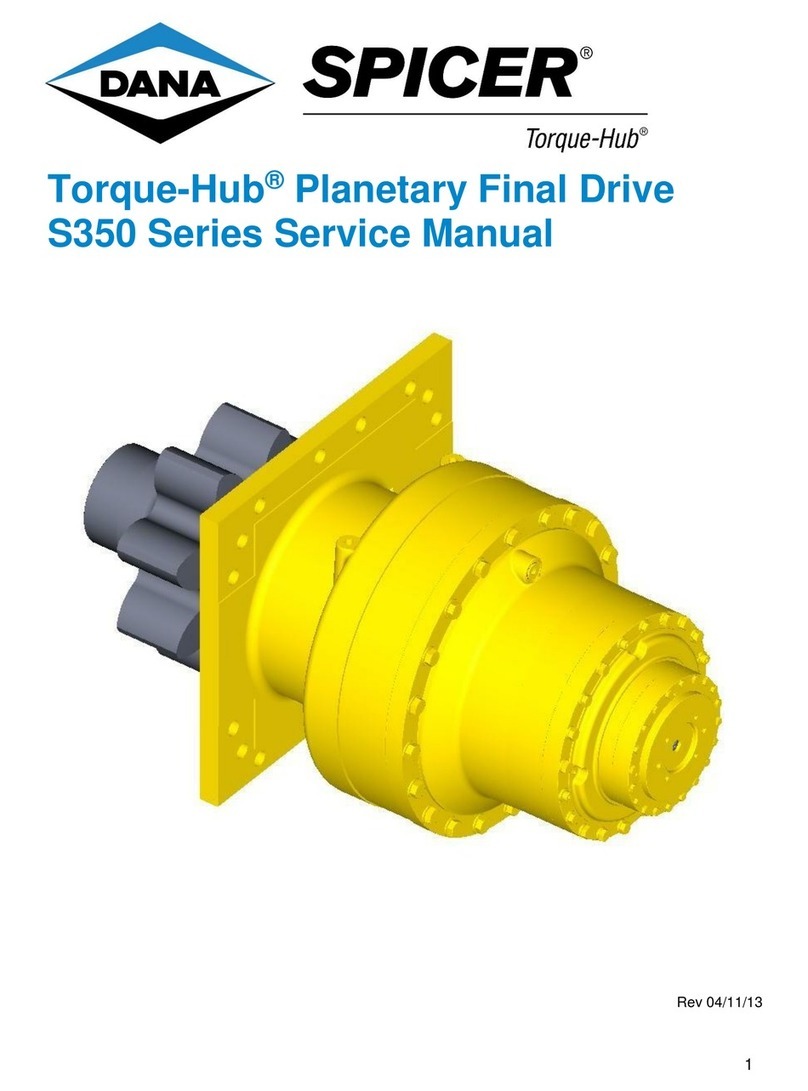 DANA Spicer Torque-Hub S350 Series User manual