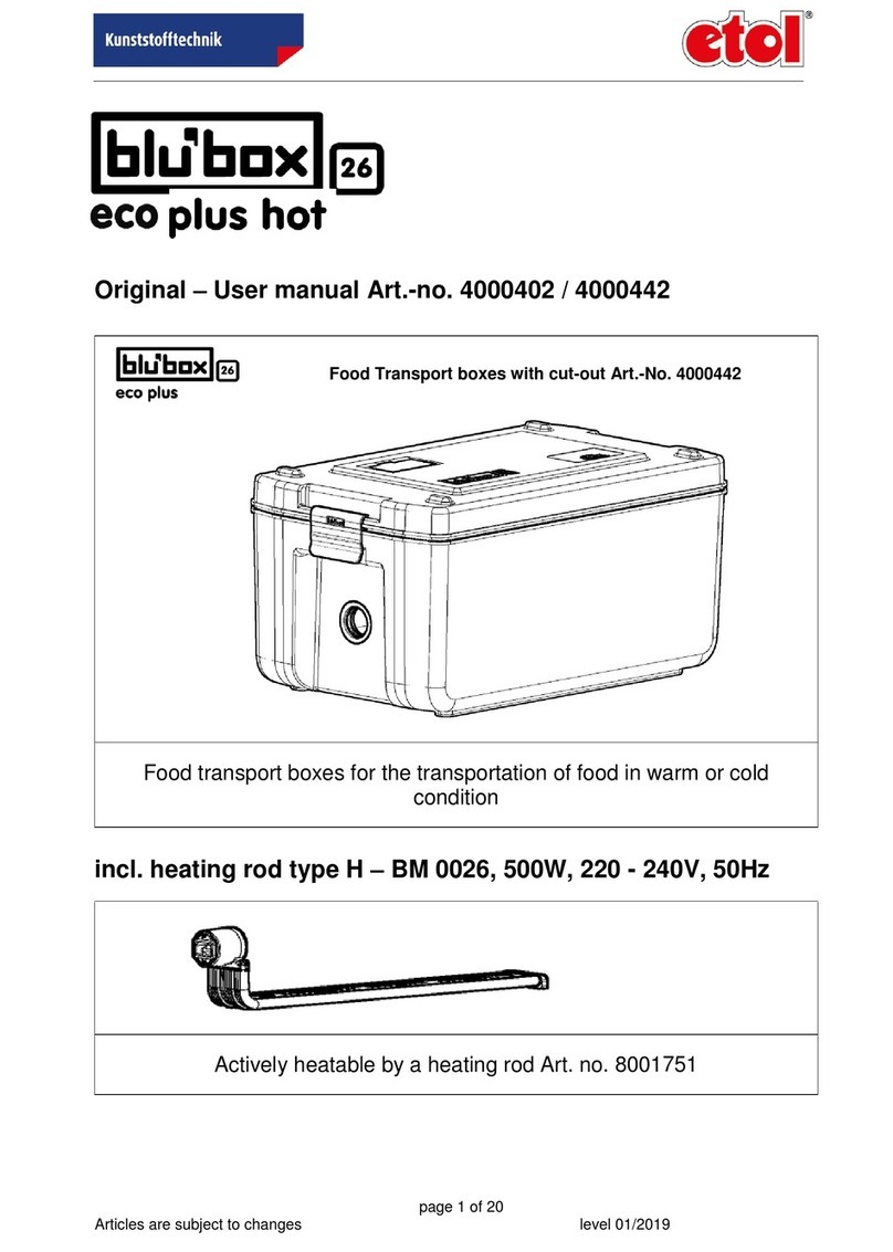 etol blu'box 26 eco plus hot Original user manual
