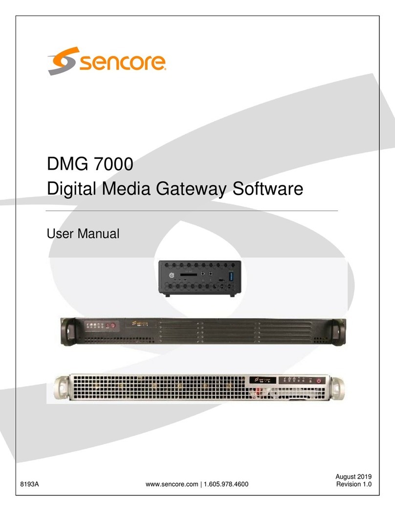 Sencore DMG 7000 User manual