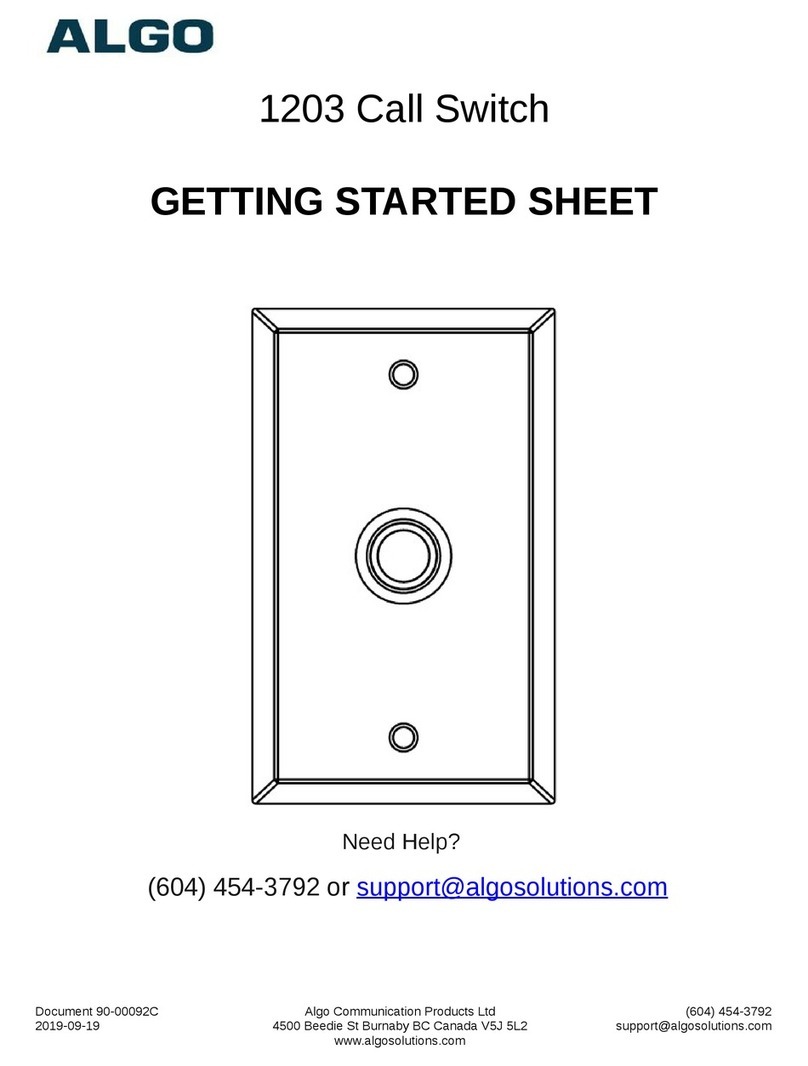 Algo 1203 Getting Started Sheet