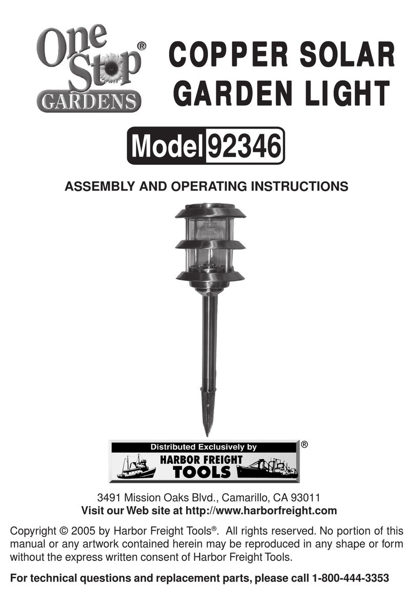Harbor Freight Tools One Stop Gardens 92346 Assembly and operating instructions Harbor Freight Tools One Stop Gardens 92346 Assembly and operating instructions