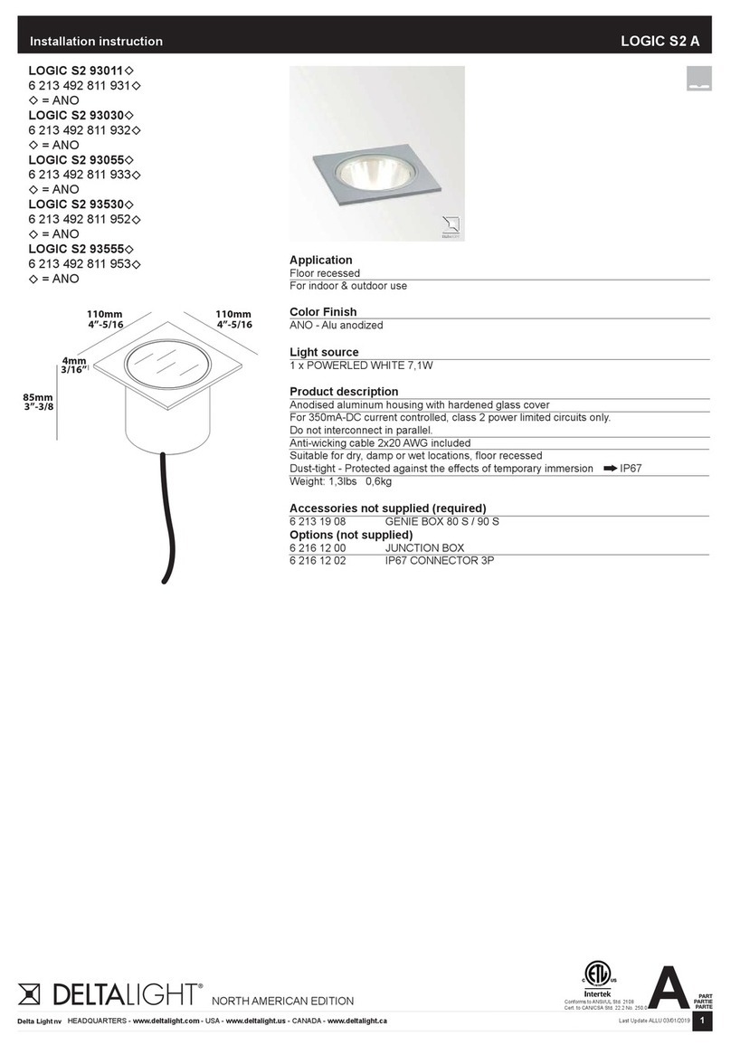Delta Light LOGIC S2 93011 Installation instruction