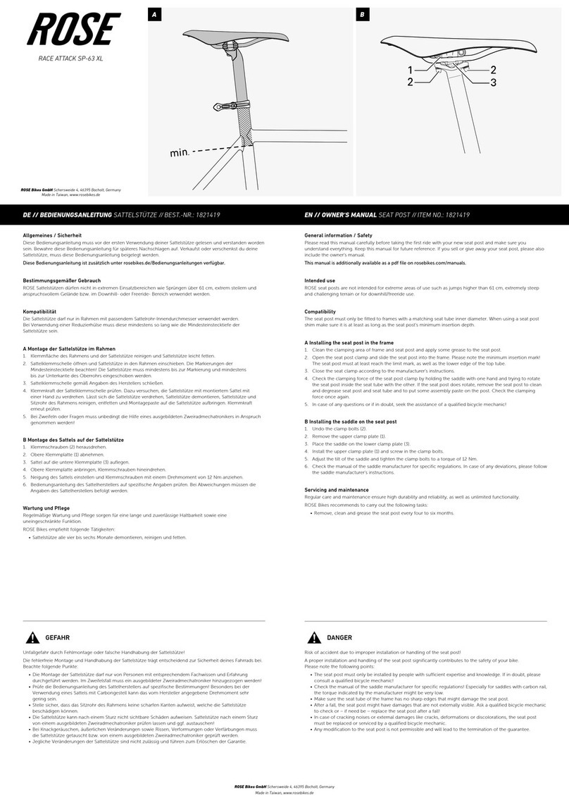 Rose electronics RACE ATTACK SP-63 XL owner's manual