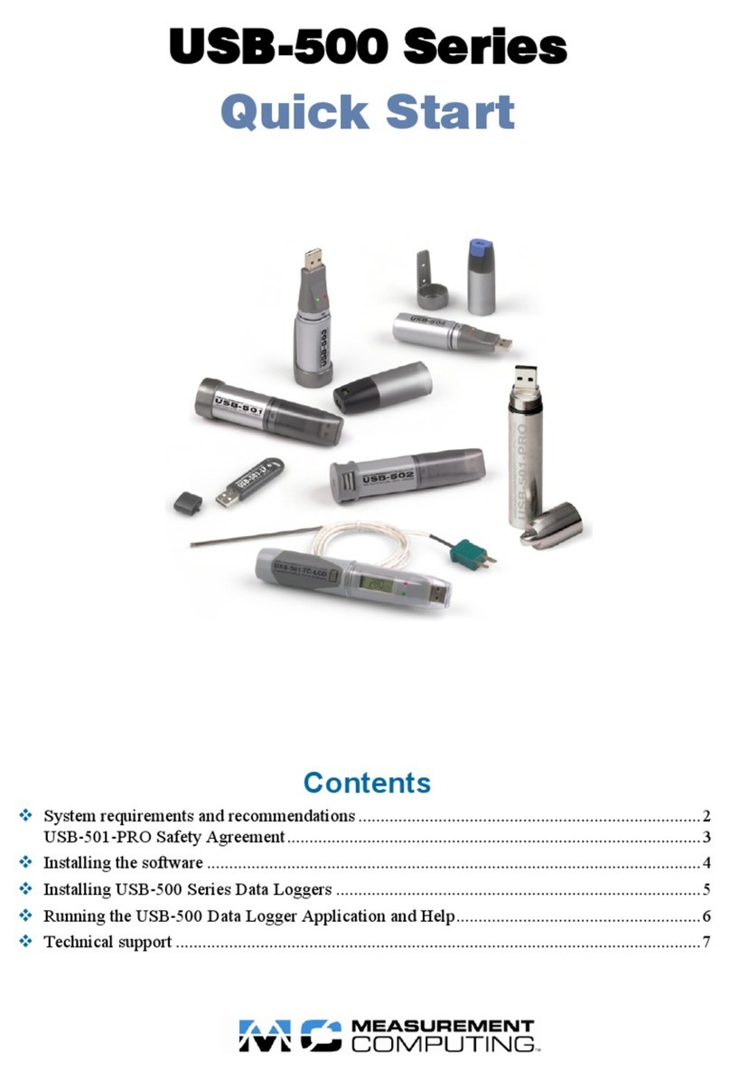 Measurement Computing USB-500 Series User manual