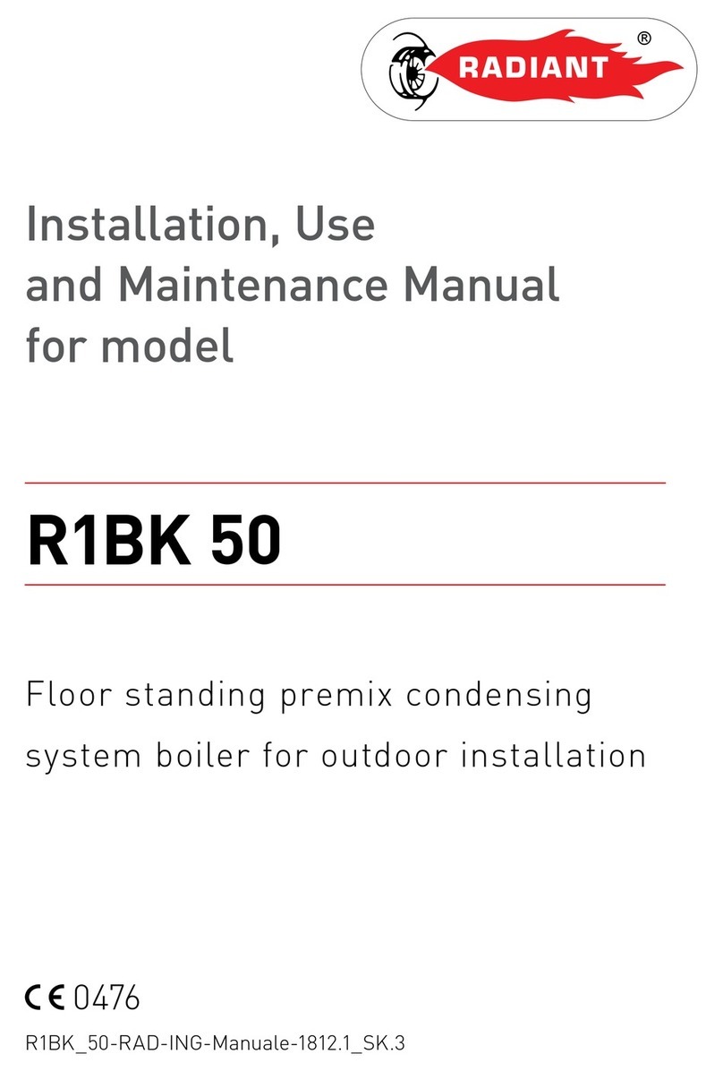 Radiant R1BK 50 Installation, use and maintenance manual