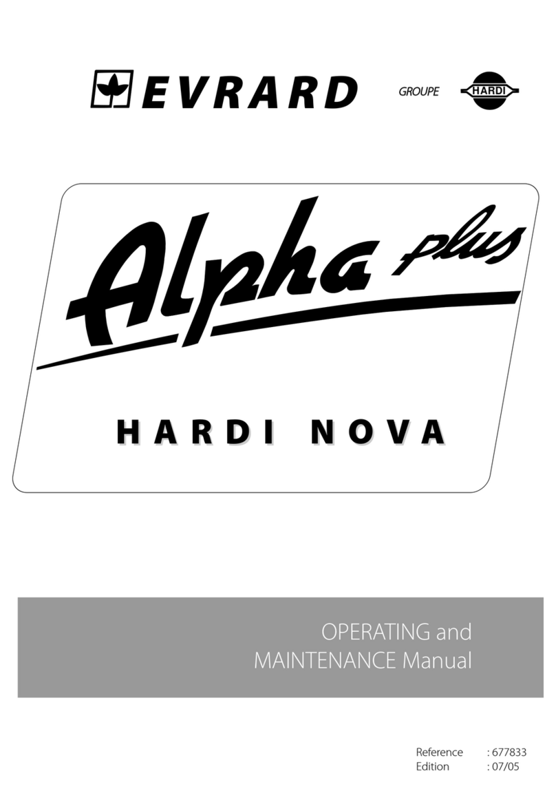 HARDI-EVRARD ALPHA PLUS 3500 Operating and maintenance manual