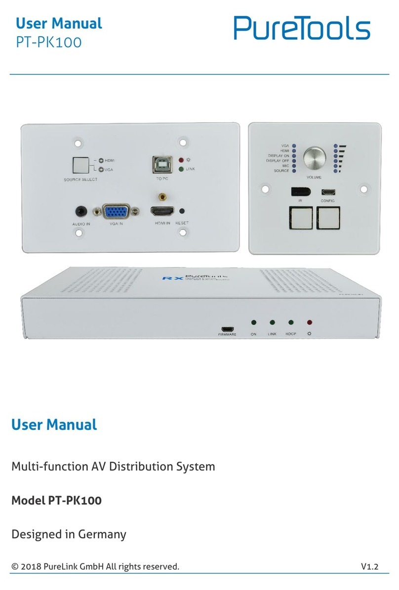 PureLink PT-PK100 User manual PureLink PT-PK100 User manual