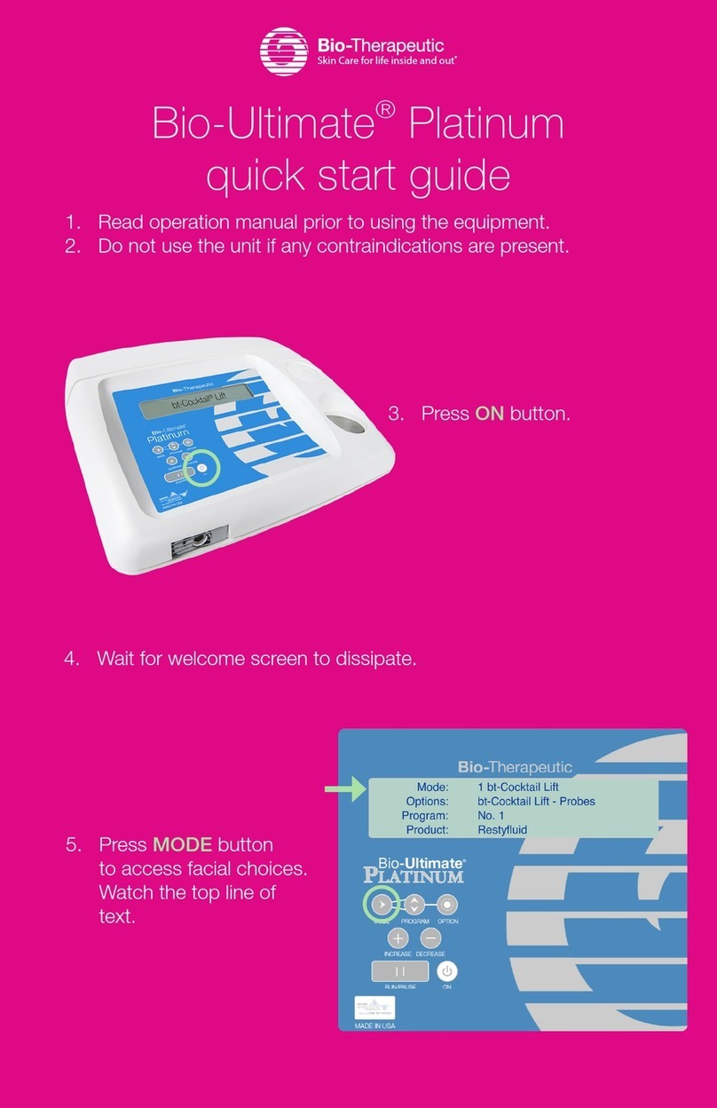 Bio-Therapeutic Bio-Ultimate Platinum quick start guide