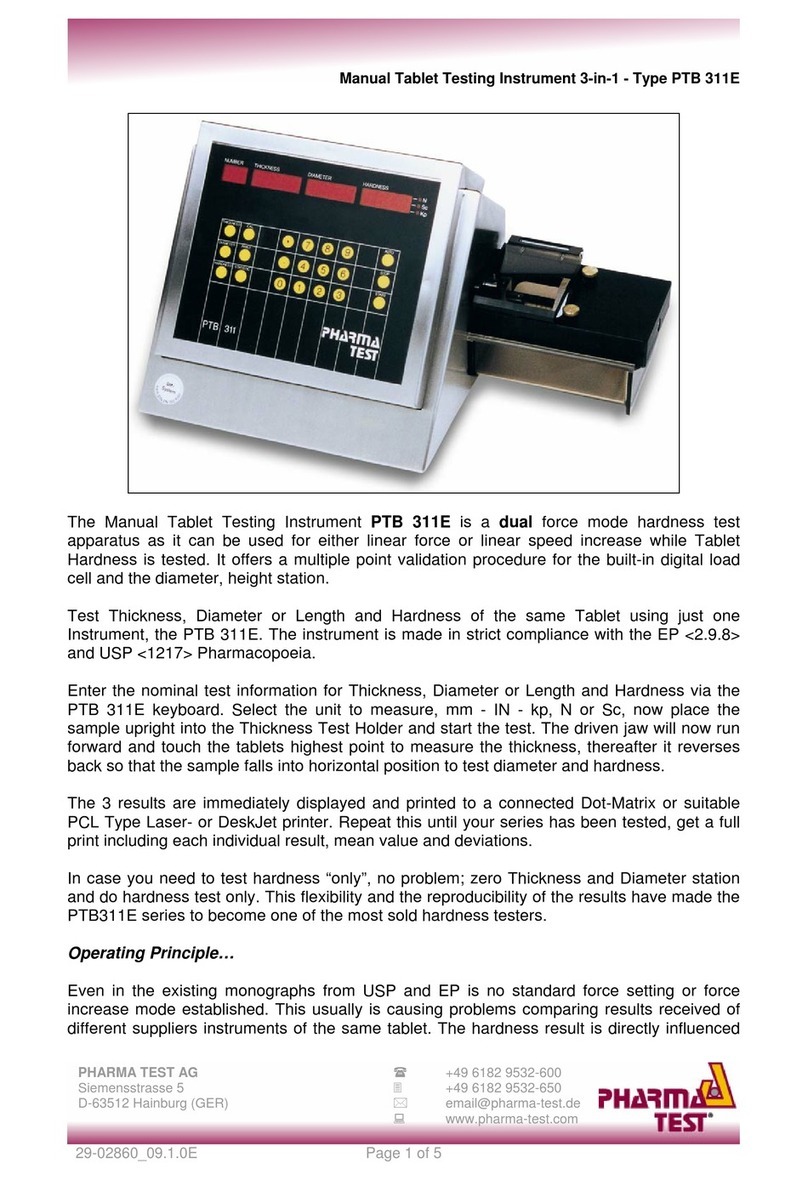 Pharma Test PTB 311E manual