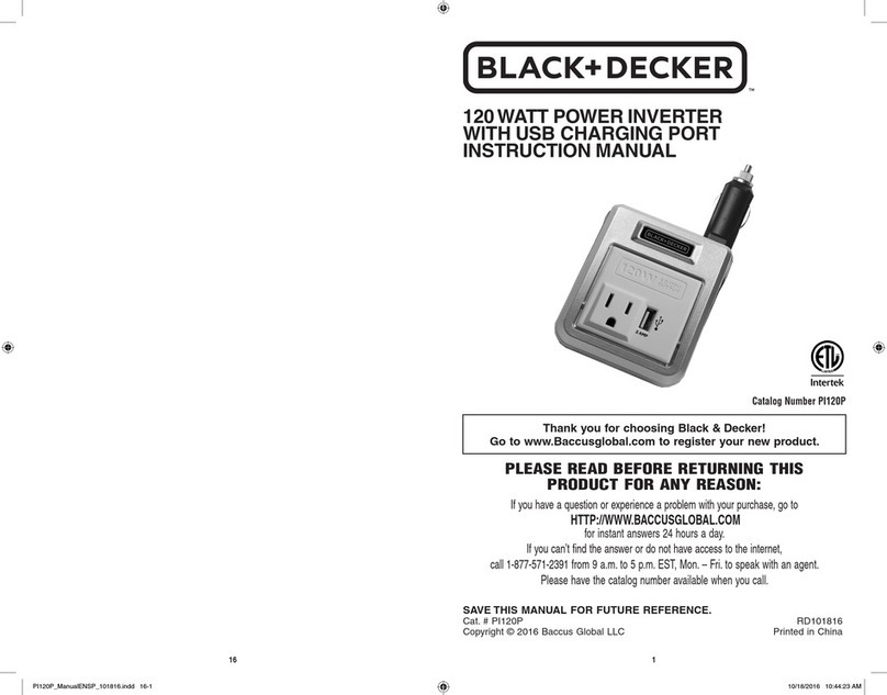 BLACK DECKER PI120P instruction manual