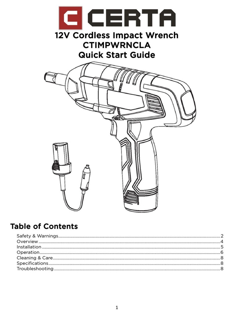 Certa CTIMPWRNCLA quick start guide