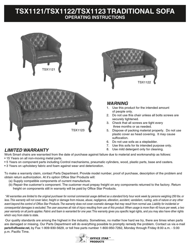Office Star Products TSX1121 operating instructions Office Star Products TSX1121 operating instructions