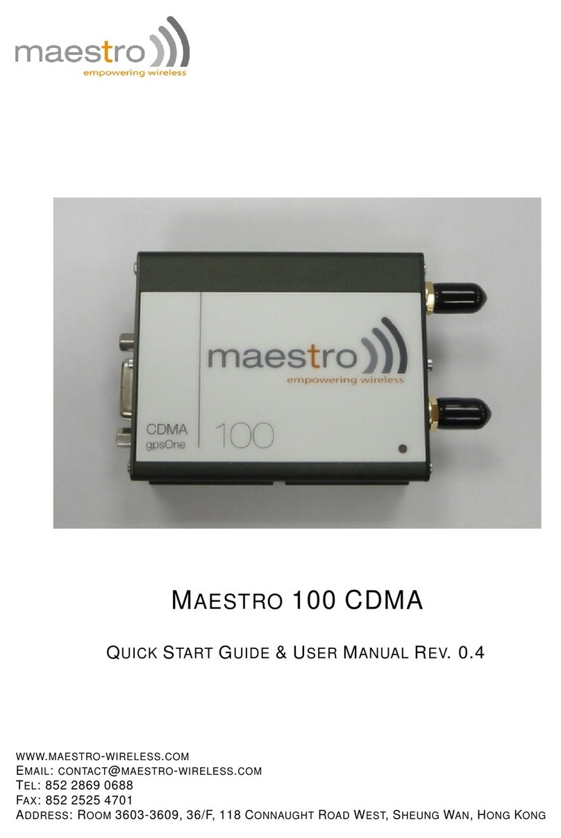 Maestro 100 CDMA User manual