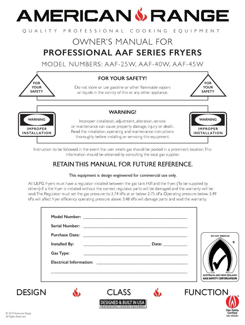 American Range PROFESSIONAL AAF Series owner's manual