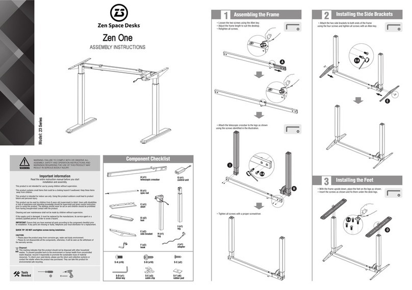 Zen Space Desks 23 Series Assembly instructions