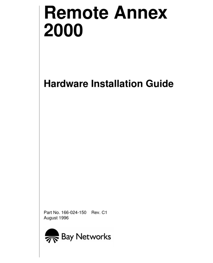Bay Networks Remote Annex 2000 Hardware installation guide