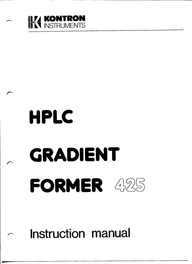 Kontron Instruments HPLC GRADIENT FORMER 425 instruction manual