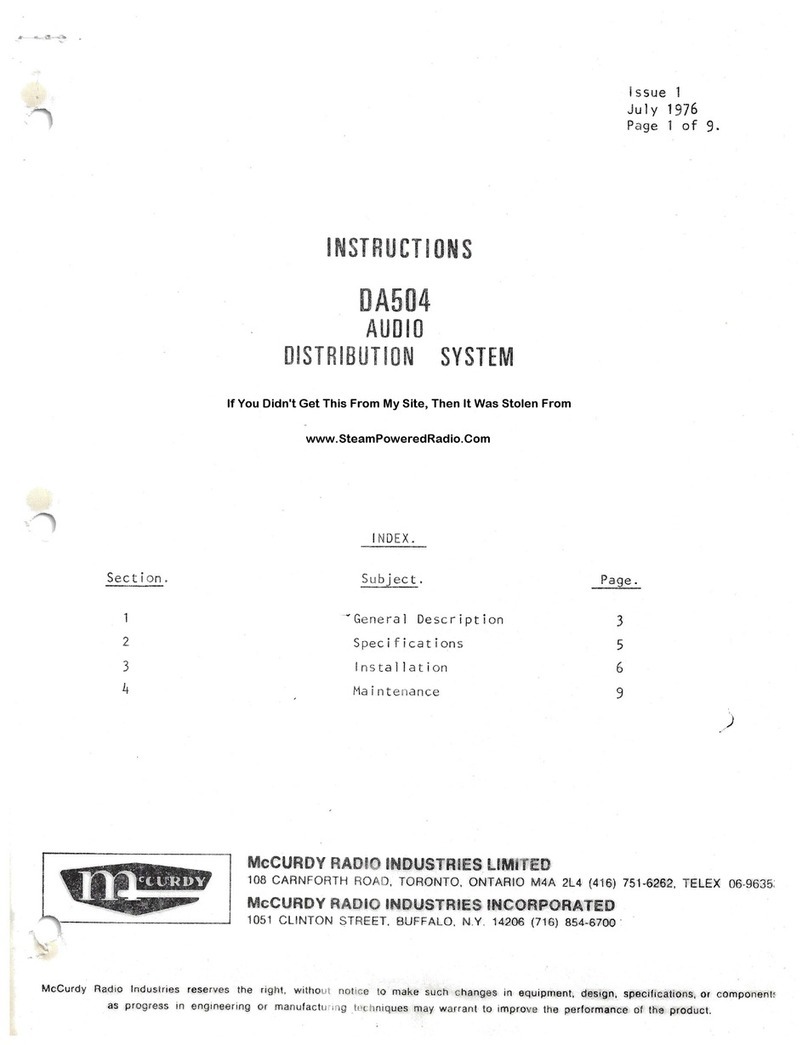 McCURDY DA504 User manual