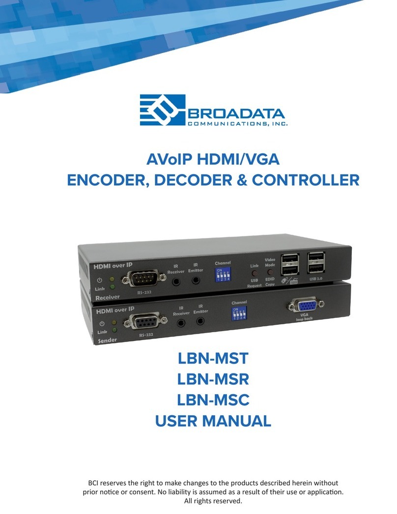 Broadata Communications LBN-MST User manual
