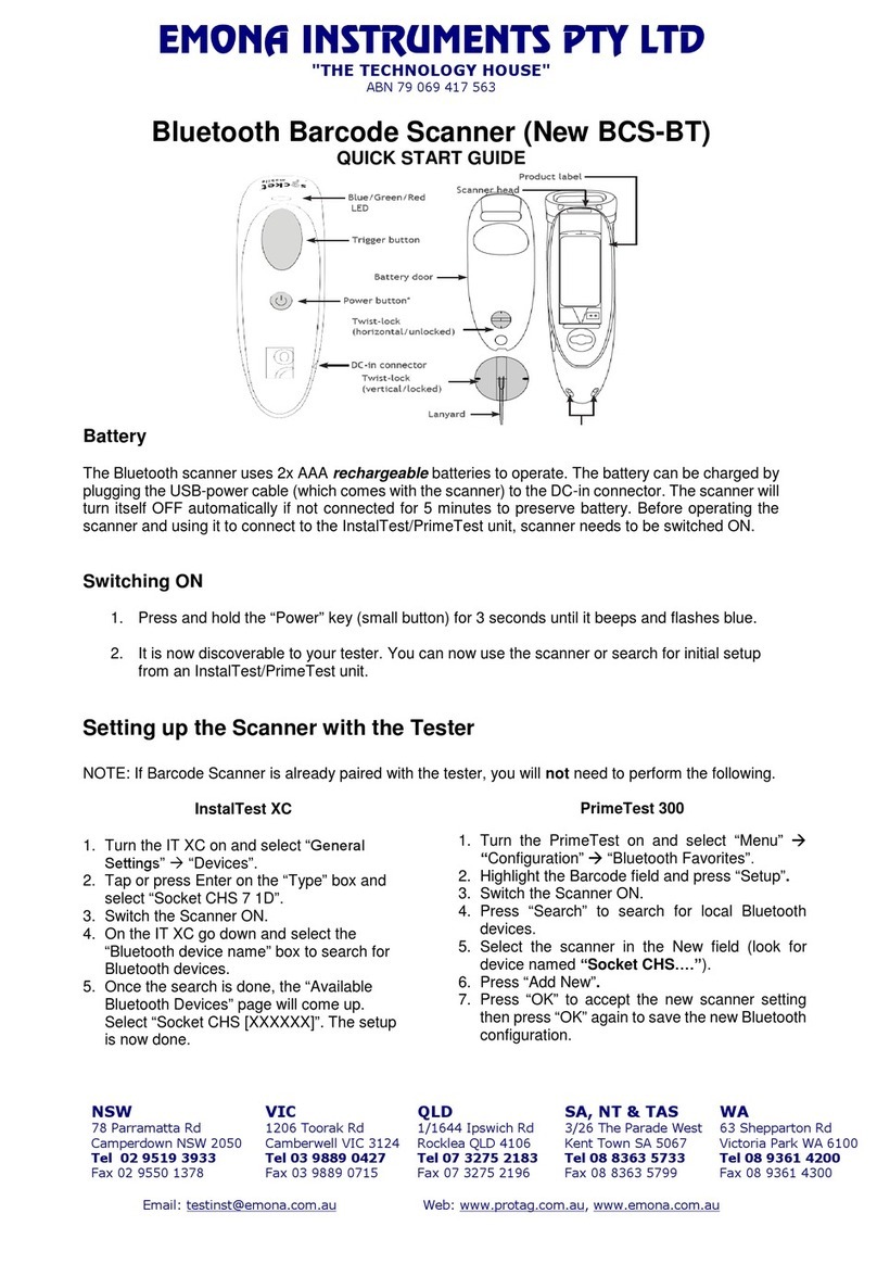 Emona Instruments Pty Ltd BCS-BT quick start guide