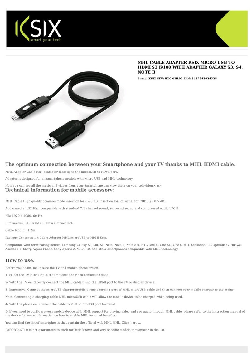 KSIX BXCMHL03 quick start guide
