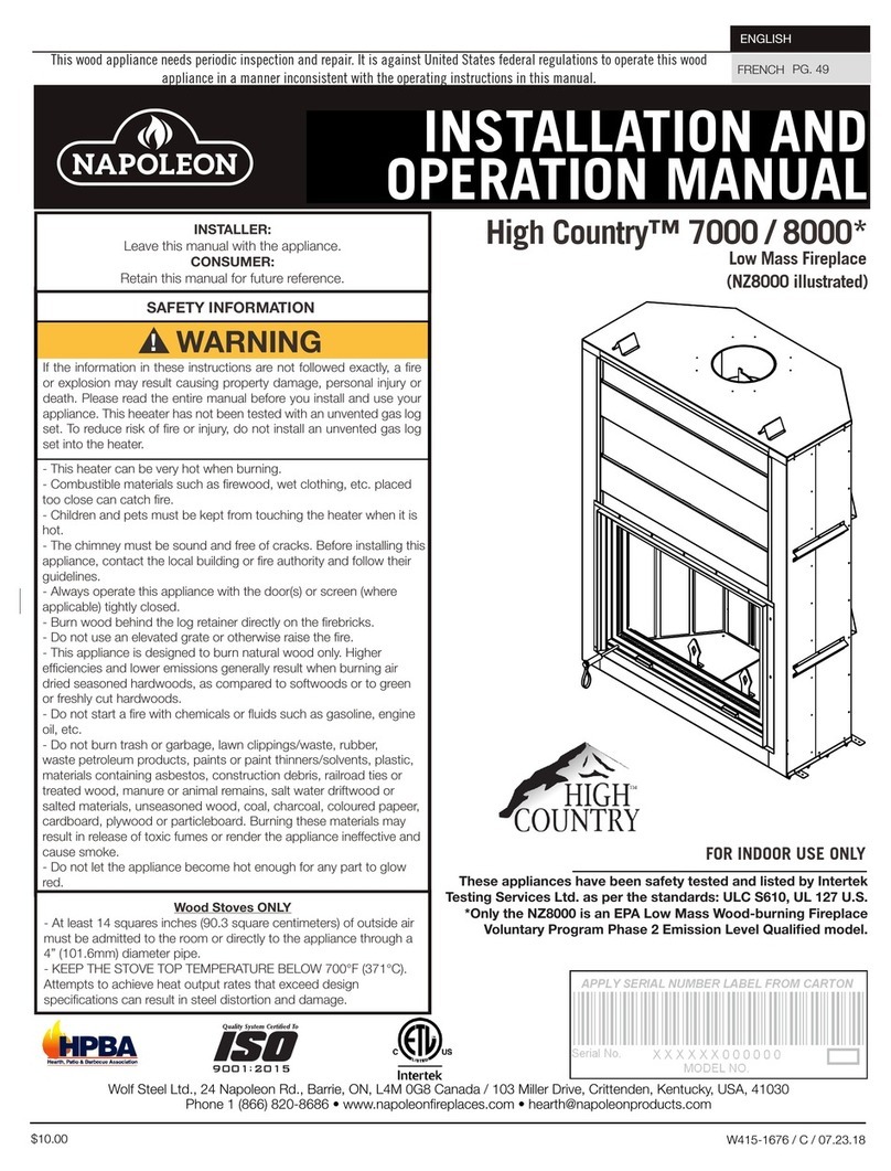 Napoleon High Country 7000 User manual