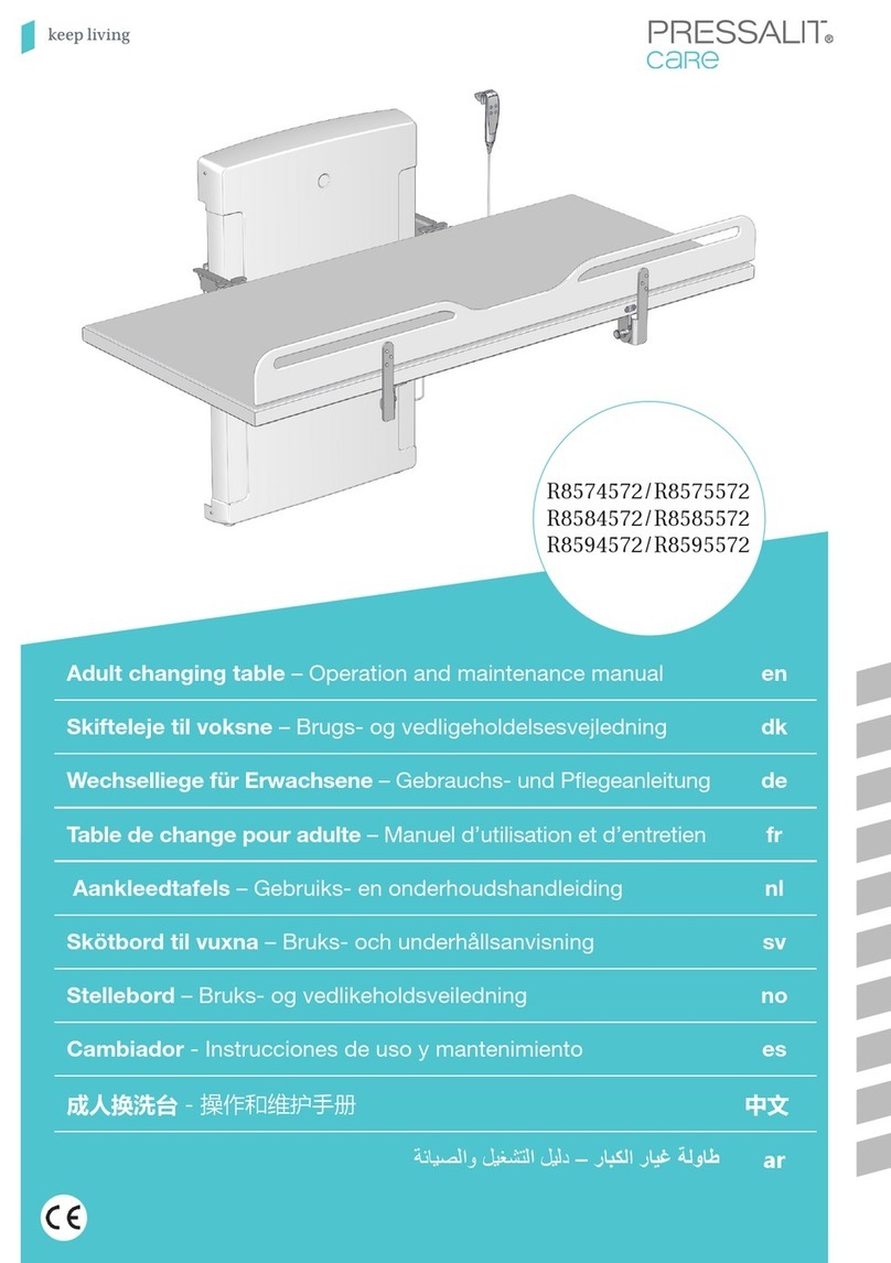 Pressalit Care R8574572 Operation and maintenance manual Pressalit Care R8574572 Operation and maintenance manual