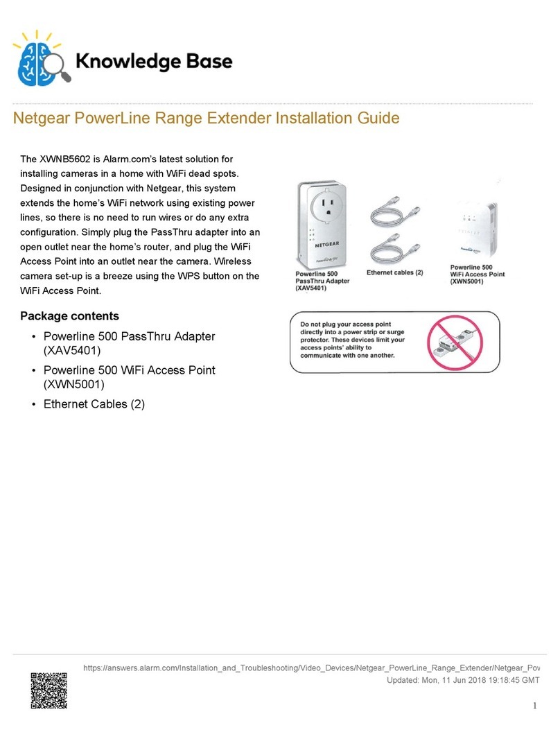NETGEAR PowerLine XWNB5602 User manual
