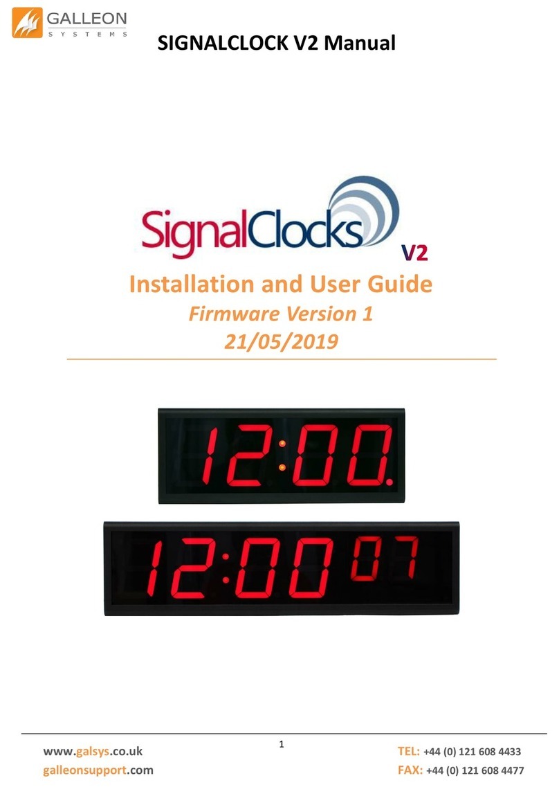 Galleon SignalClock Series User manual