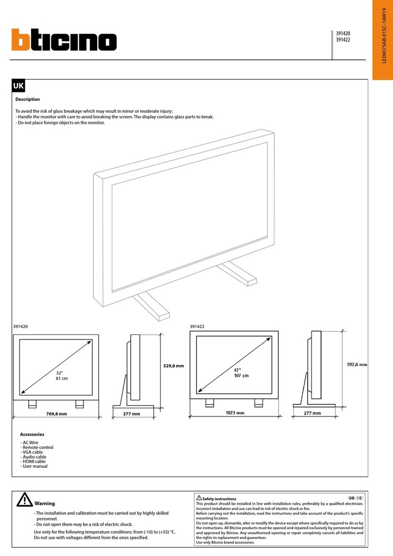 Bticino 391420 User manual Bticino 391420 User manual