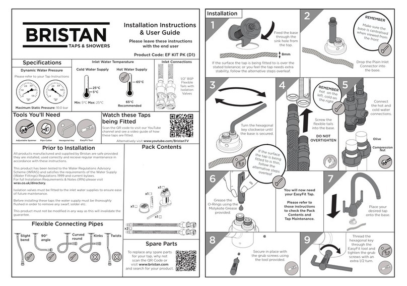 Bristan EF KIT PK Wiring diagram