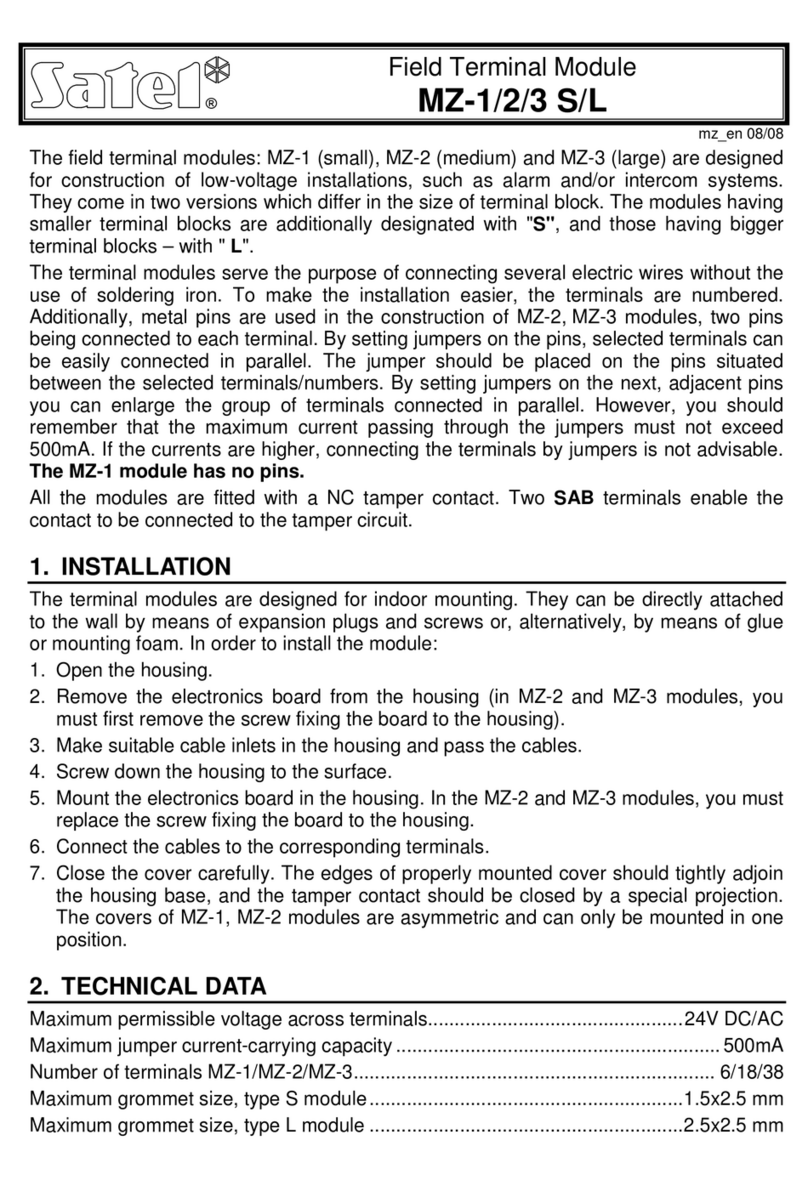 Satel MZ-1 User manual