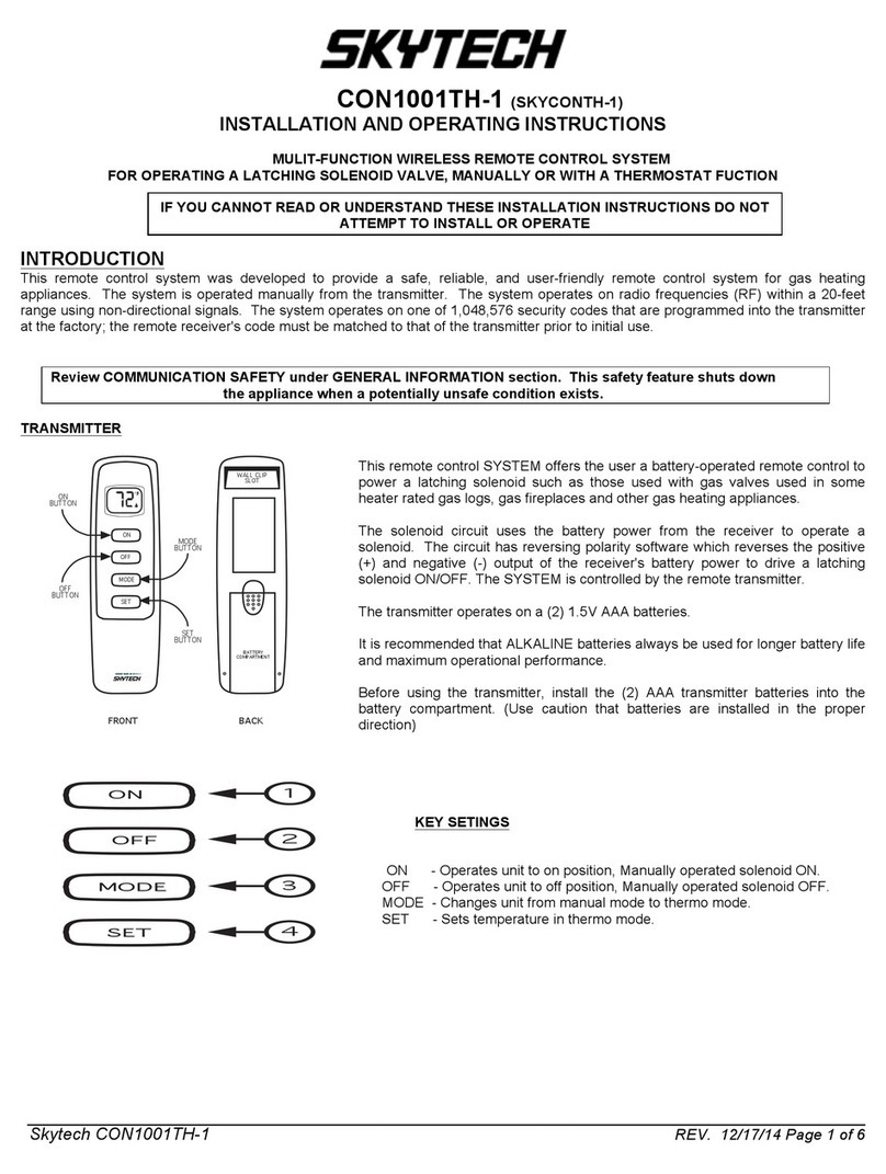 Skytech CON1001TH-1 User manual