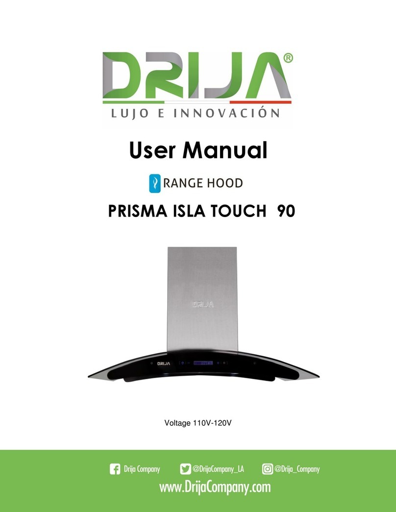 Drija PRISMA ISLA TOUCH 90 user manual