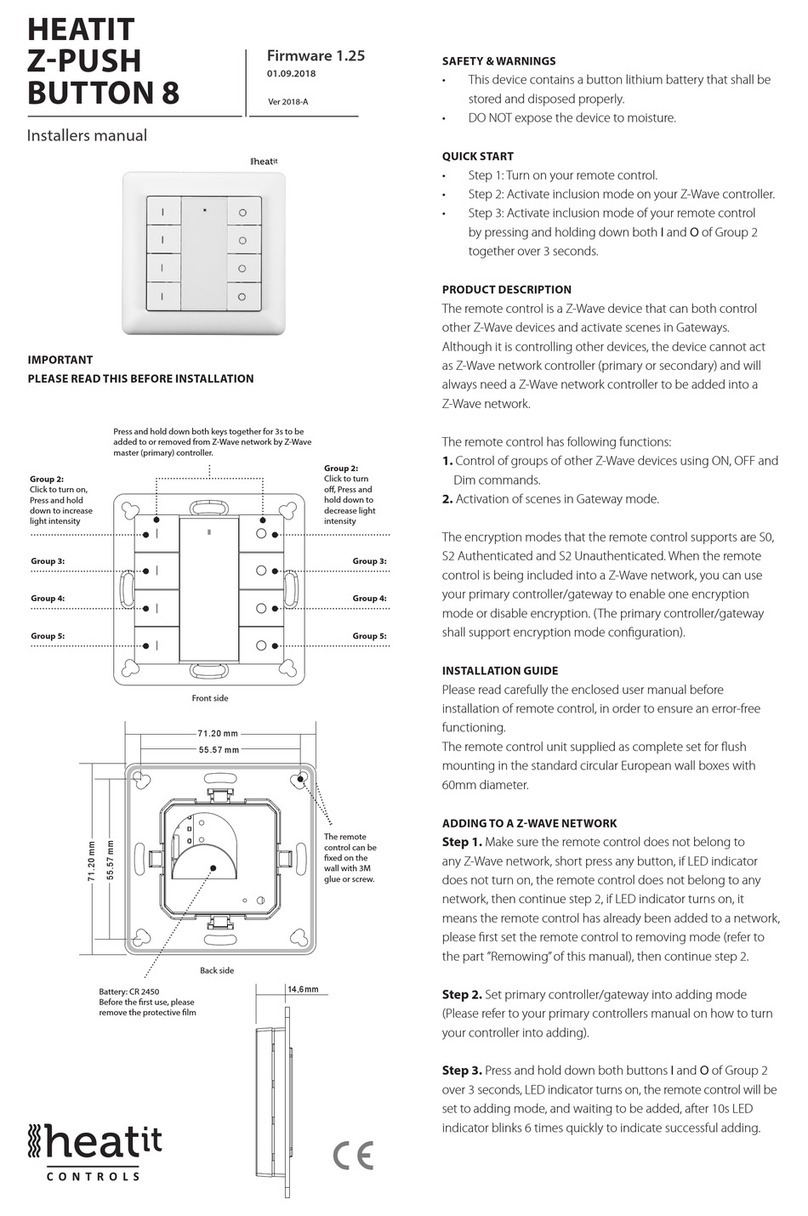 Heatit Z-PUSH BUTTON 8 Installer manual