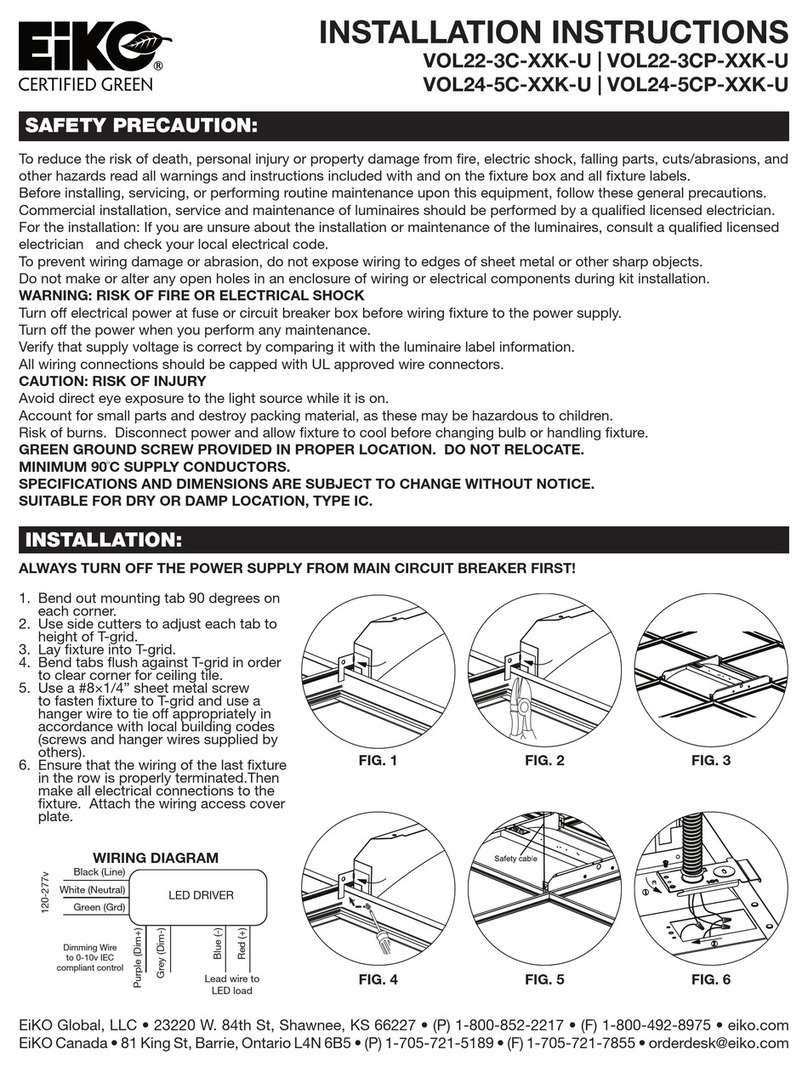 Eiko VOL22-3CP-XXK-U installation instructions