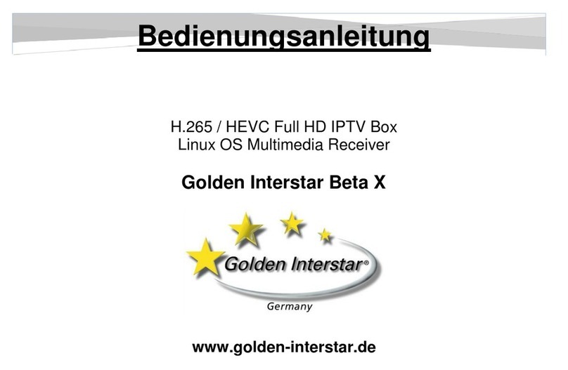 golden interstar Beta X User manual