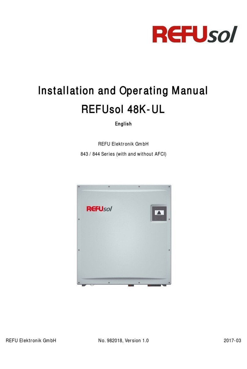 REFU REFUsol 48K-UL Installation and operating manual